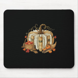 Teacher Book Pumpkin Fall Reading Thanksgiving Aut Mouse Pad