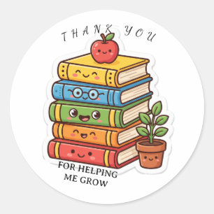 Teacher Book Stack Sticker
