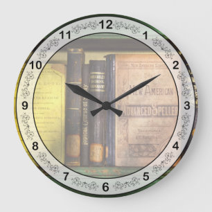Teacher - Books you use in school Large Clock
