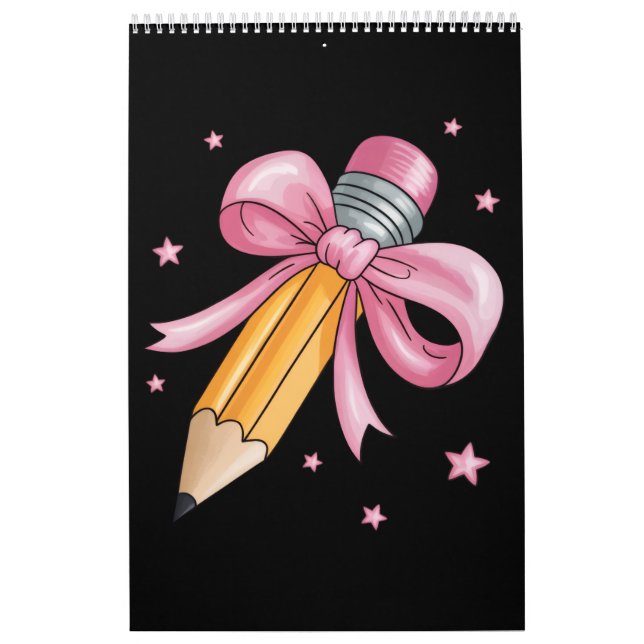 Teacher Bow Pencil Teaching Life Appreciation Gift Calendar (Cover)