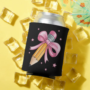 Teacher Bow Pencil Teaching Life Appreciation Gift Can Cooler