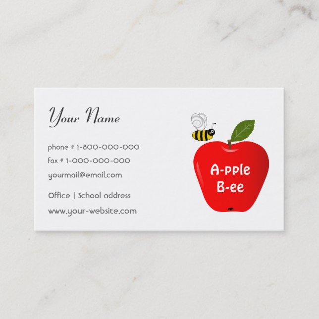Teacher Business Card (Front)