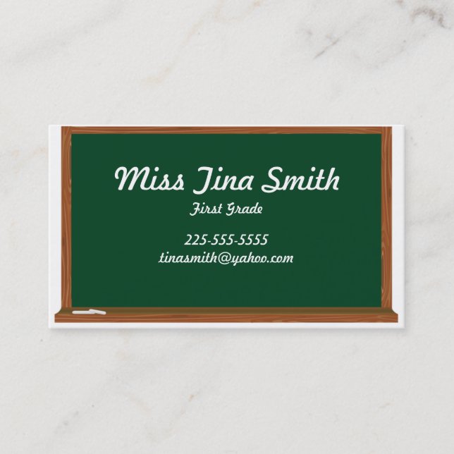 Teacher Business Card (Front)