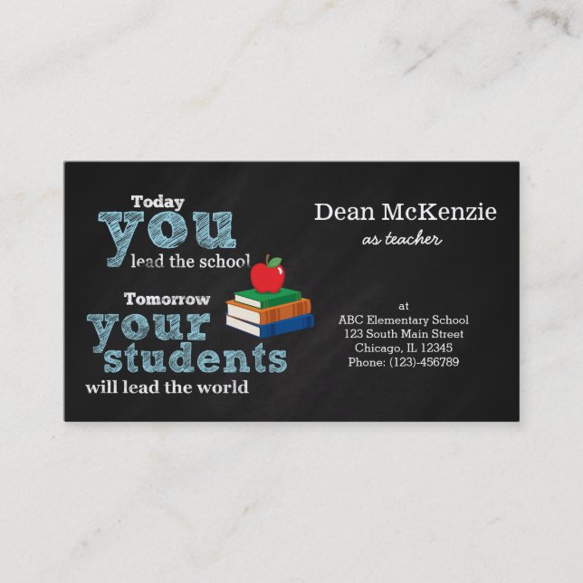 Teacher Business Card (Front)