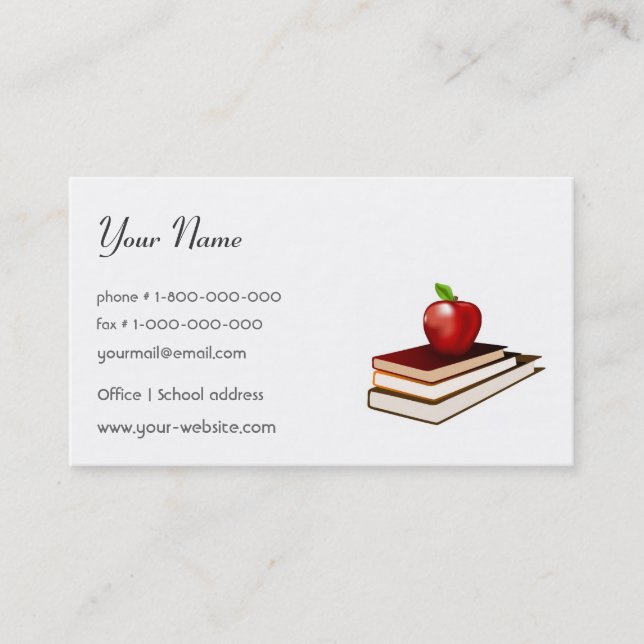 Teacher Business Card (Front)