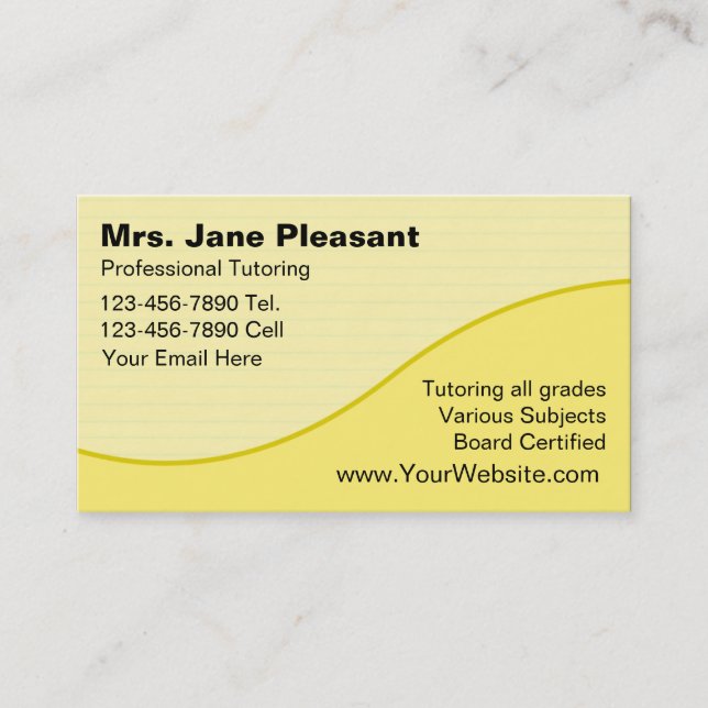 Teacher Business Cards (Front)