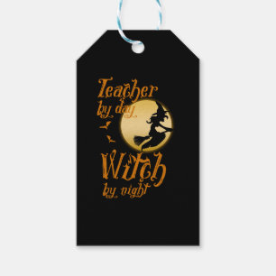 Teacher By Day Witch By Night Halloween Gift Tags