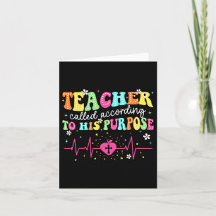 Teacher Called According To His Purpose Christian  Card