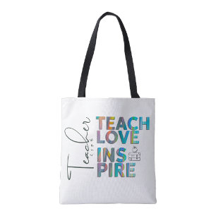 Teacher Canvas Tote Bag, Appreciation tote bag