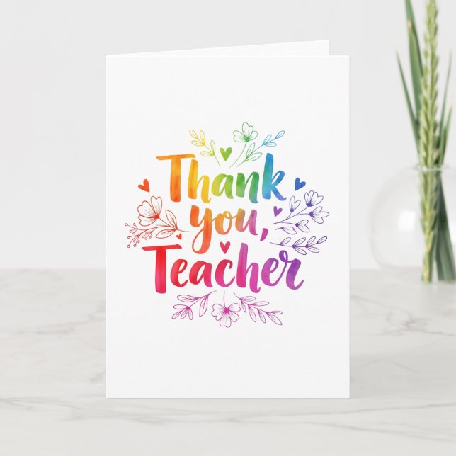 Teacher Card – Thank You, Teacher! (Front)