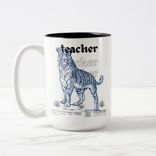 Teacher Ceramic Mug - Planting Seeds of Knowledge, (Left)
