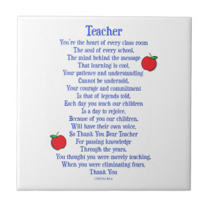 Teacher Ceramic Tile