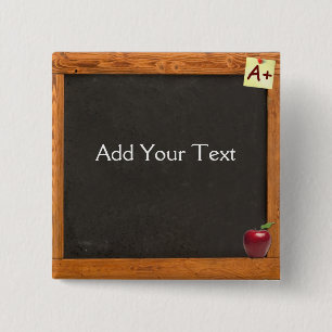 Teacher Chalkboard 15 Cm Square Badge