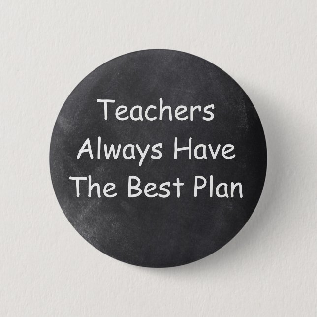 Teacher Chalkboard Design Gift Idea 6 Cm Round Badge (Front)
