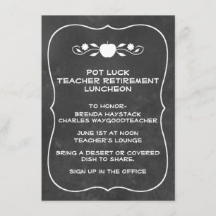 Teacher Chalkboard Look Invitation