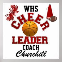 Teacher Cheerleading Coach Sign - Door Poster - SR