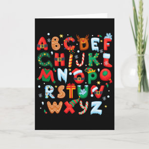 Teacher Christmas Alphabet Ck To School Holiday Le Card