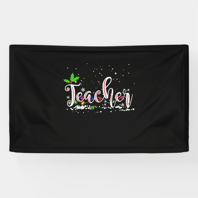 Teacher Christmas Banner (Horizontal)