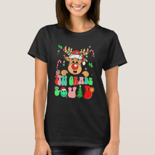 Teacher Christmas Funny 7th Grade Squad Reindeer G T-Shirt