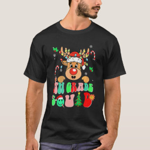 Teacher Christmas Funny 7th Grade Squad Reindeer G T-Shirt