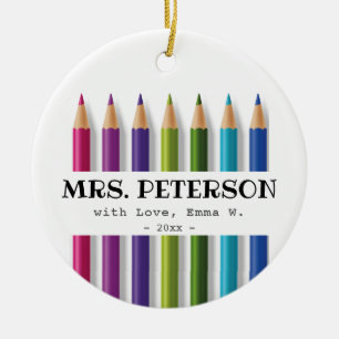 Teacher Christmas Gift Personalised Ceramic Ornament