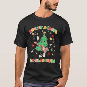 Teacher Christmas Giftss Pajama Matching Rockin Ar T-Shirt