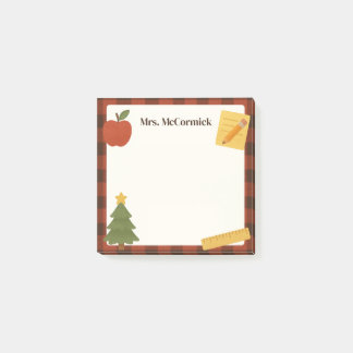 Teacher Christmas Holiday Sticky Post-It Notes