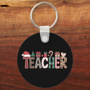 Teacher Christmas Life Teach Love Inspirational  Key Ring
