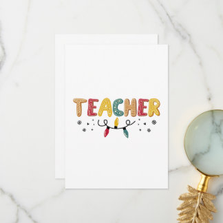 Teacher Christmas Thank You Card