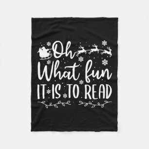 Teacher christmas that fun it a read fleece blanket