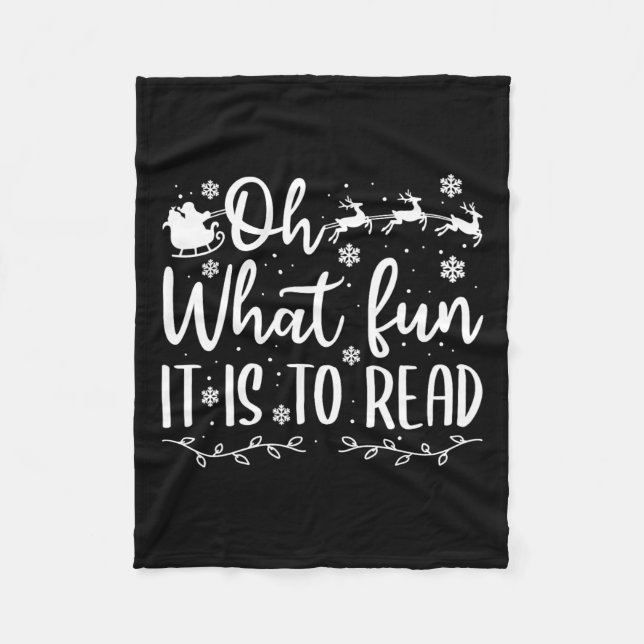 Teacher christmas that fun it a read fleece blanket (Front)