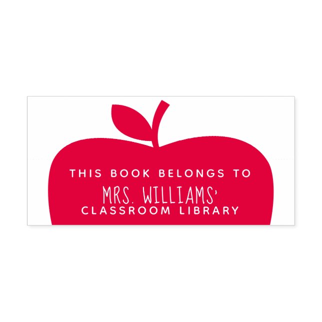 Teacher Classroom Library Self-inking Stamp (Design)