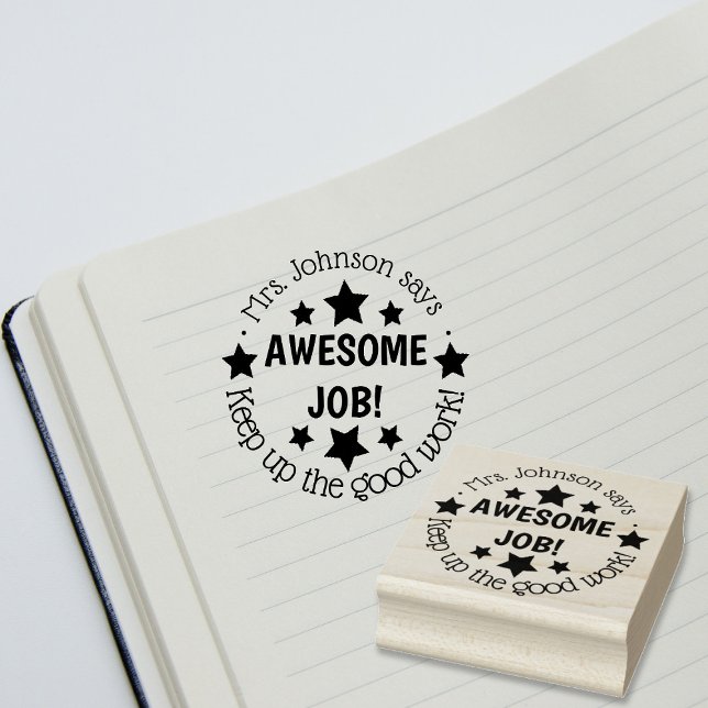 Teacher Classroom Library star Silhouette Rubber Stamp (Creator Uploaded)