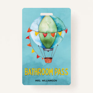 Teacher Classroom School Bathroom Pass ID Badge