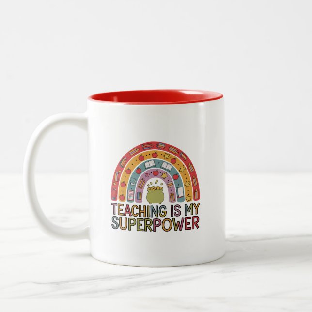 Teacher & Classroom Two-Tone Coffee Mug (Left)