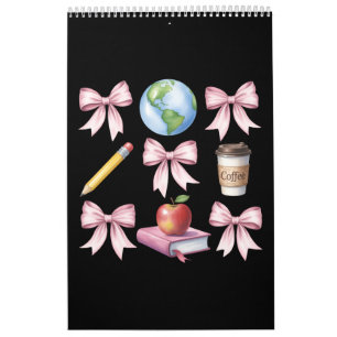 Teacher Coffee Bow Cute Appreciation Gifts Calendar