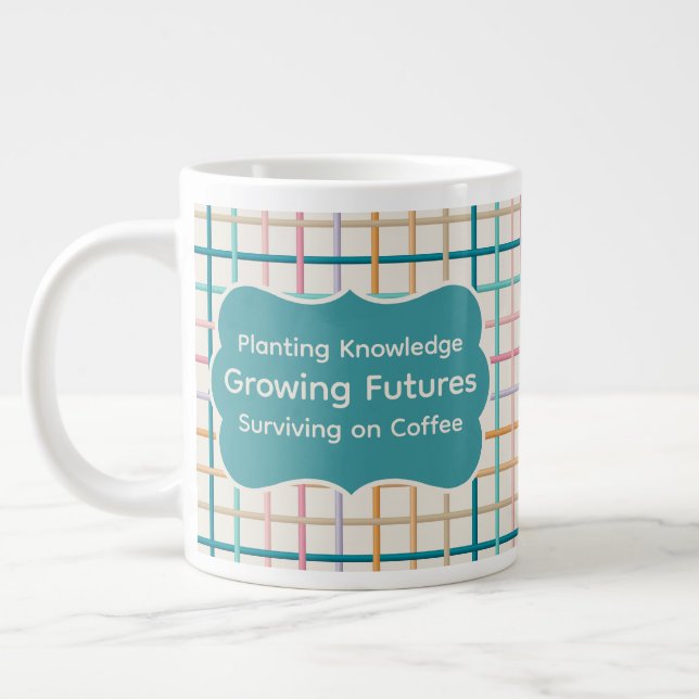 Teacher Coffee Survival Large Coffee Mug (Left)