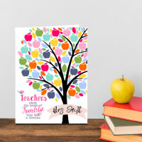 Teacher Colourful apple  Tree thank you gift