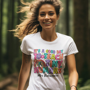  Teacher colourful retro quote t-shirt