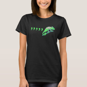 Teacher Comma Chameleon   80 s  1 T-Shirt