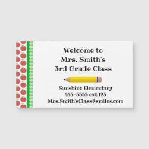 Teacher Contact Information School Apple Magnet