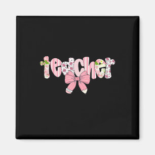 Teacher Coquette Bow Back To School First Day Of S Magnet