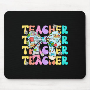 Teacher Coquette Bow Teacher Life Back To School W Mouse Pad