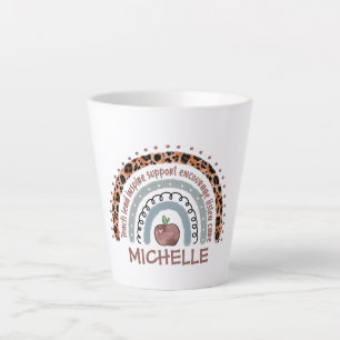 Teacher Core Values Rainbow Latte Mug