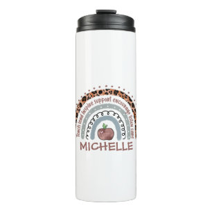 Teacher Core Values Rainbow Thermal Tumbler