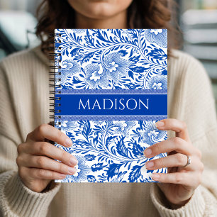 Teacher Custom Name Floral Chinoiserie Mum Her Notebook