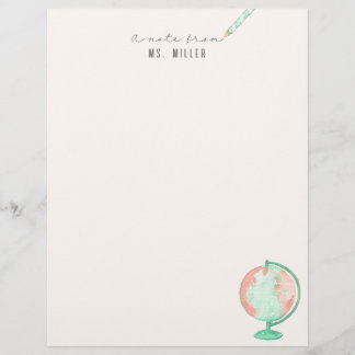 Teacher Custom Notecards Custom Letterhead