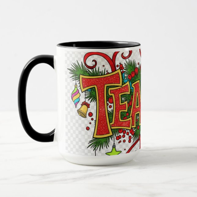 Teacher- Cute Festive Professionals Mug (Left)