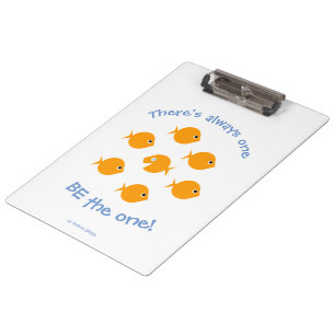 Teacher Cute Inspirational Saying Goldfish Clipboard
