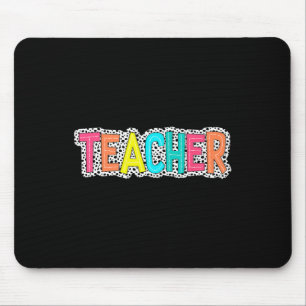 Teacher Dalmatian Dots Inspirational Back To Schoo Mouse Pad